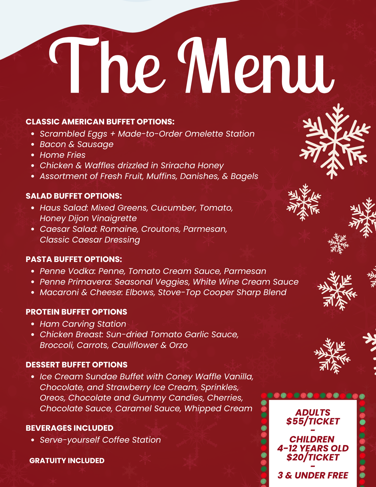 Breakfast with Santa - December 14th 11-2PM - Child Ticket