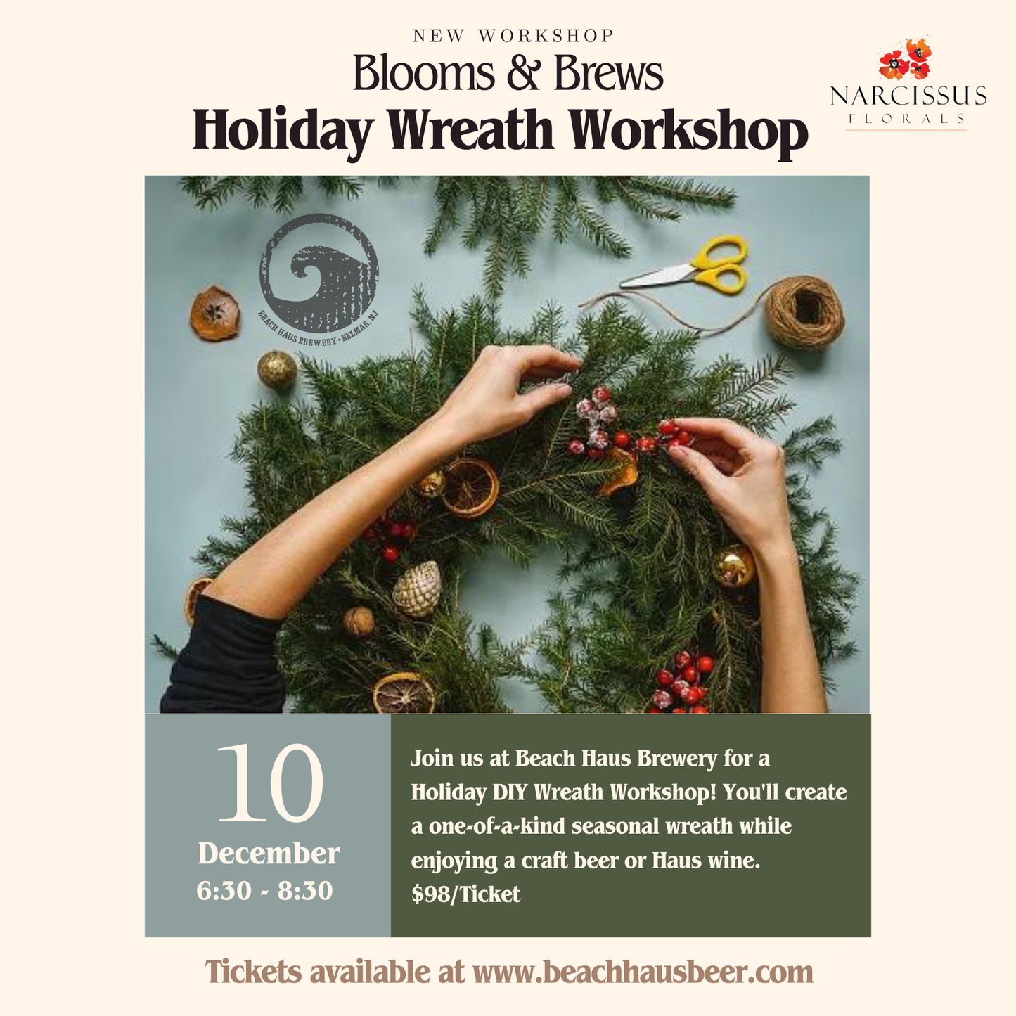 Holiday Wreath Workshop - December 10, 2025