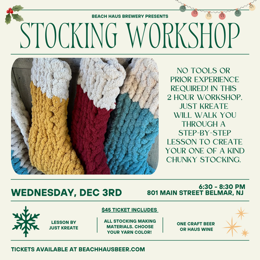 Chunky Yarn Stocking Workshop - December 3, 2025