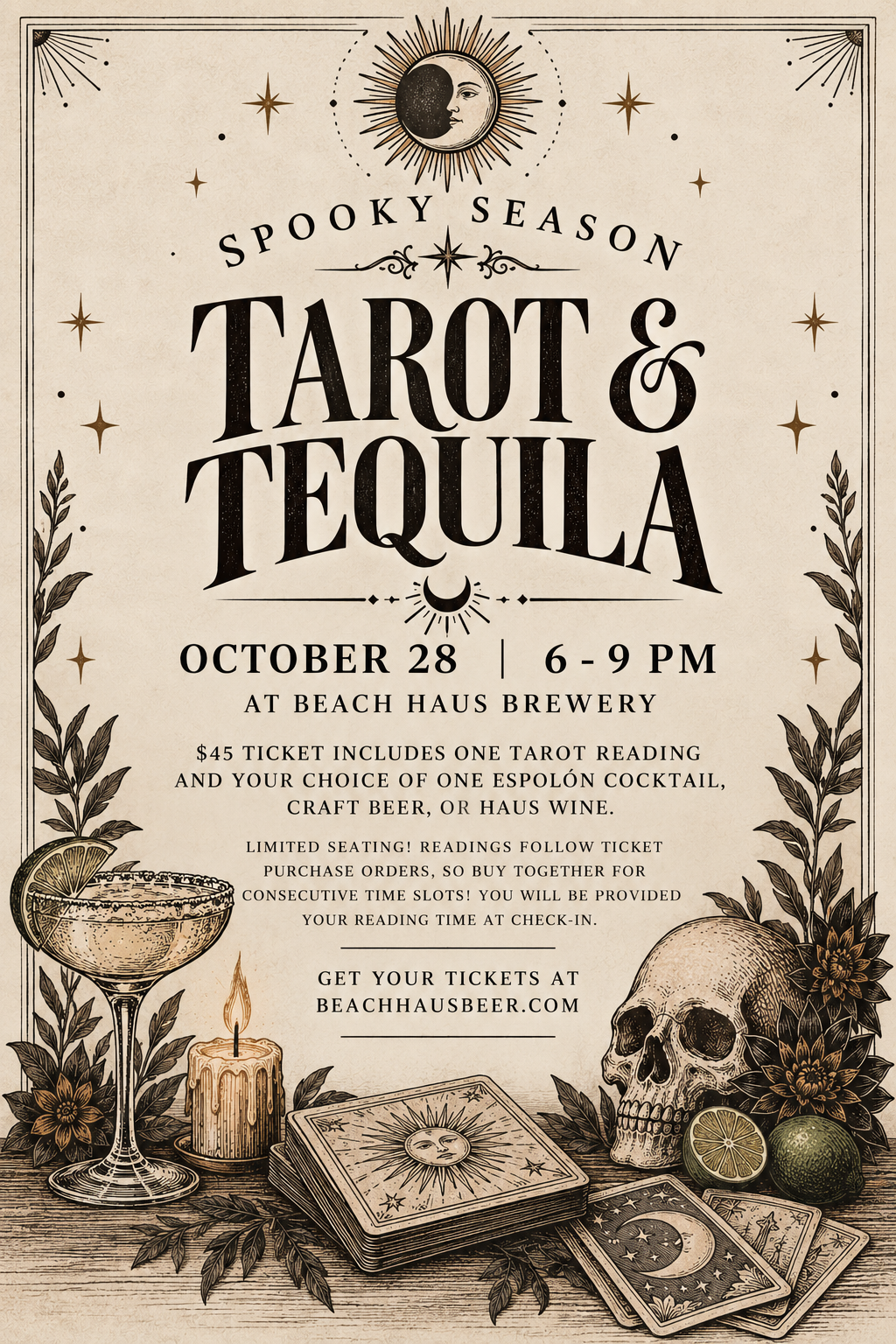 Tarot & Tequila on October 28, 2026
